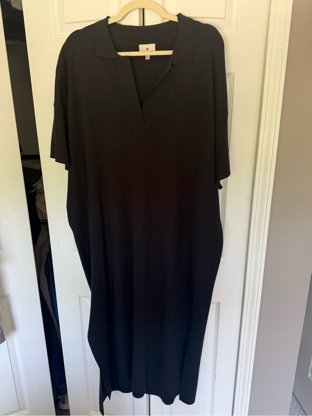 Tuckernuck Black V-Neck Polo Midi Dress